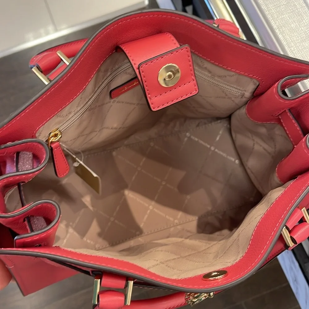 MICHAEL KORS HAMILTON MEDIUM SATCHEL 
 COLOR: LIGHT BERRY SHERBET 
NWT - Picture 10 of 16
